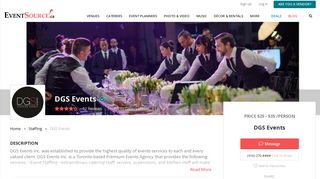 DGS Events, Toronto, Staffing - EventSource.ca