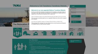 Toll Transitions Transferee Website