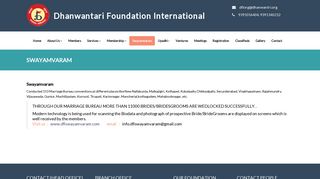 Swayamvaram - Dhanwantari Foundation International