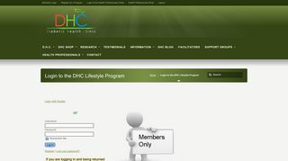 Login to the DHC Lifestyle Program | Diabetic Health Clinic