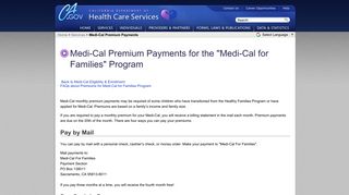 Medi-Cal Premium Payments