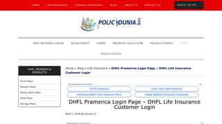 DHFL Pramerica Login | DHFL Life Insurance New User Login