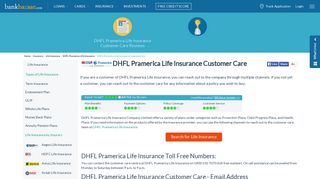 DHFL Pramerica Life Insurance Customer Care Toll Free Number