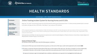 OTIS - Online Tracking Incident System for Nursing Homes and ICF ...