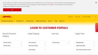 Login to Customer Portals and Tools | DHL | United Kingdom