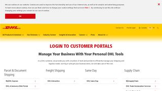 Login to Customer Portals and Tools | DHL | Canada