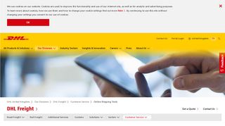 Online Shipping Tools | DHL Freight | United Kingdom