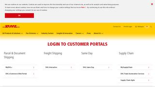 Login to Customer Portals and Tools | DHL | Malaysia