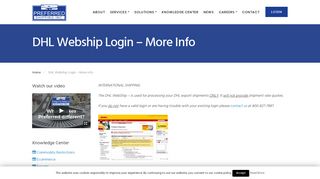 DHL Webship Login - More Info | Preferred Shipping