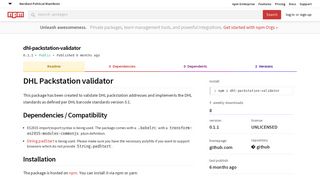 dhl-packstation-validator - npm