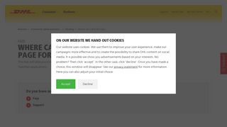 Where can I find the login page for TrackNet? | DHL Parcel