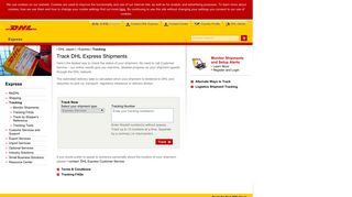 Tracking, Track Parcels, Packages, Shipments | DHL Express Tracking