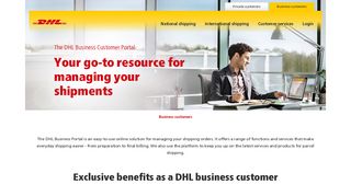 DHL Business Customer Portal | DHL Parcel Austria | English