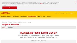 Sign Up - Blockchain Trend Report | DHL | Vietnam