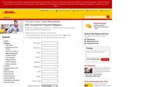 DHL | Open an Account | English - Pakistan