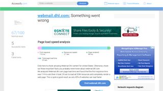 Access webmail.dhl.com. Something went wrong