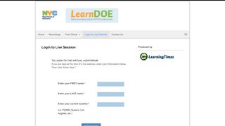Login to Live Session | Division of Human Resources - LearnDOE