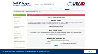 Dataset Login - The DHS Program - login_main