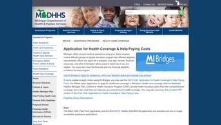 MDHHS - Application for Health Coverage & Help Paying Costs