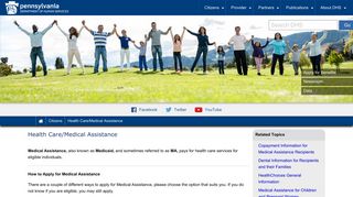 PA DHS - Health Care/Medical Assistance