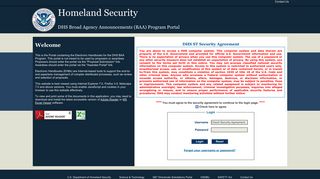 Portal Login - DHS BAA - Homeland Security