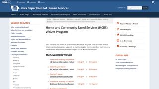 Home and Community Based Services (HCBS) Waiver Program ...