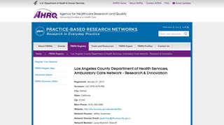 Los Angeles County Department of Health Services, Ambulatory Care ...