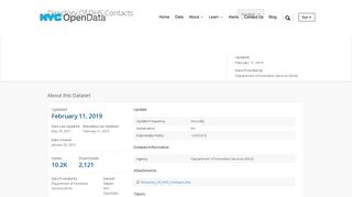 Directory Of DHS Contacts | NYC Open Data