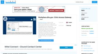 Visit Workplace.dhs.gov - Citrix Access Gateway.