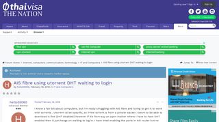 AIS fibre using utorrent DHT waiting to login - IT and Computers ...