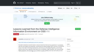 Lessons Learned from the Defense Intelligence Information ... - GitHub