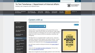 About Internal Affairs - Careers with us - dia.govt.nz