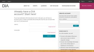 DIA - Sign in - Drug Information Association