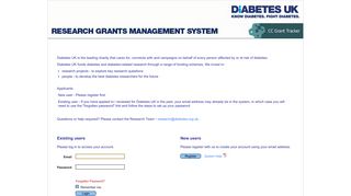 Diabetes UK - Online Grant Portal (LB)