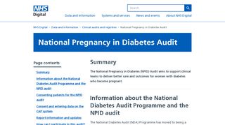 National Pregnancy in Diabetes Audit - NHS Digital