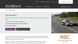 Car Insurance Quote | Dial Direct
