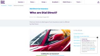 Dial Direct Car Insurance & Contact Details | MoneySuperMarket