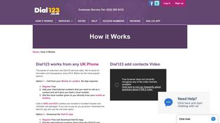 How it Works - Dial 123