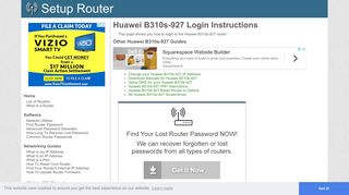 Login to Huawei B310s-927 Router - SetupRouter