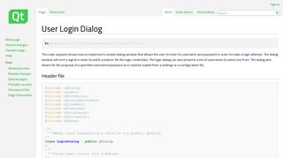 User Login Dialog - Qt Wiki