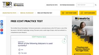 Free CCHT Practice Test Questions – Prep for the CCHT Exam