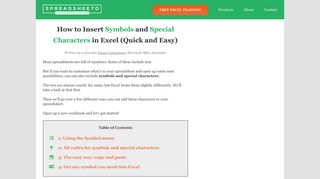 How to Insert Symbols and Special Characters in Excel (Quick and Easy)
