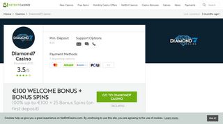 Diamond 7 | Deposit x3 for a €500 bonus with 50 ... - NetEnt Casino