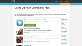 Diamond Dating - Diamond singles - Diamond chat at POF.com™