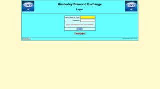 KDE Logon - Kimberley Diamond Exchange