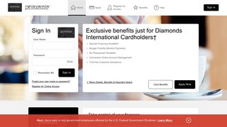 Diamonds International Credit Card - Manage your account - Comenity