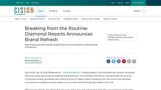 Breaking from the Routine: Diamond Resorts Announces Brand Refresh