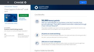 Chase Sapphire Preferred Credit Card | Chase.com