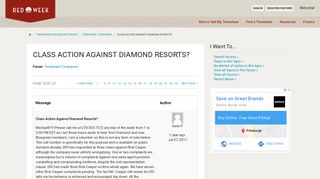 Class Action Against Diamond Resorts? [page 16] - Timeshare ...