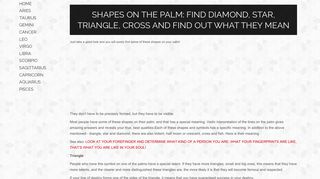 SHAPES ON THE PALM: Find DIAMOND, STAR, TRIANGLE, CROSS ...